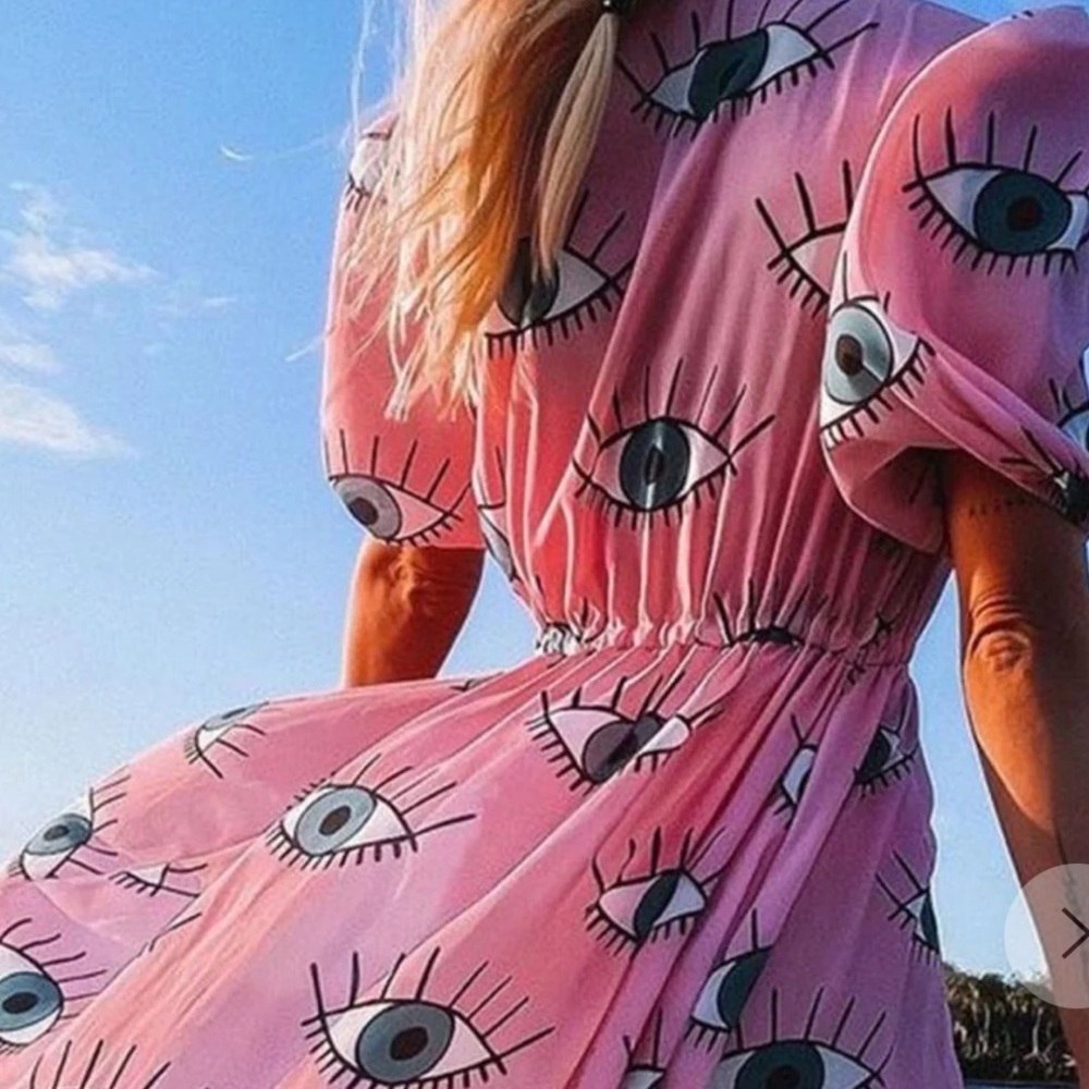 ALL EYES ON YOU PINK DUSTER - Picture 6 of 13